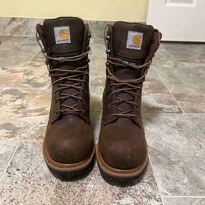 Carhartt Men's 8" Waterproof Insulated Composite Toe Leather Logger Work 9
